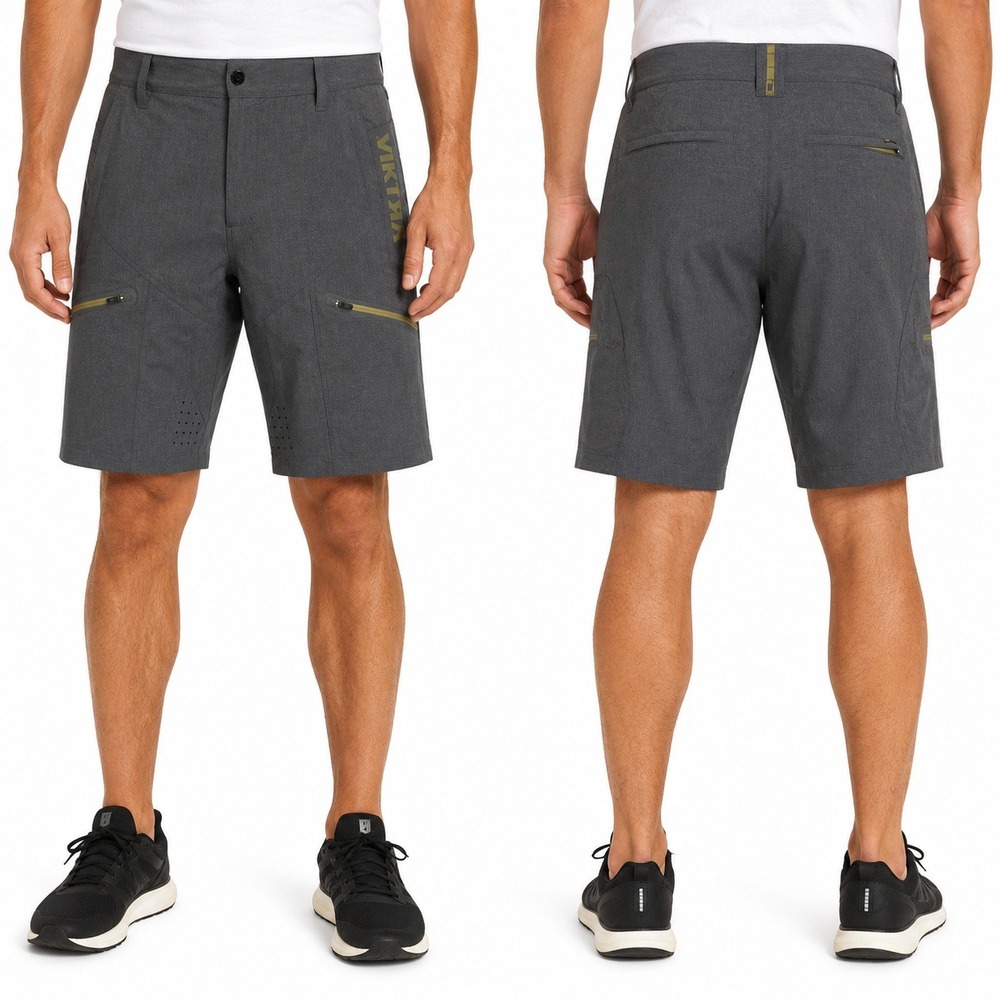 Viktos Kadre Shorts Mens 32 Gray Tactical Performance Stretch Cargo Hiking *FLAW